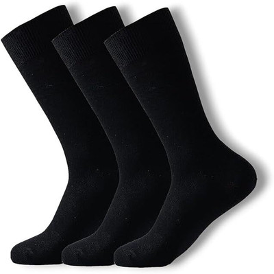 TRENDBHARAT Men Solid Mid-Calf/Crew(Pack of 3)