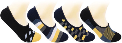 BONJOUR Deisgner Multicoloured No Show/ Footies / Loafers Socks for Unisex Low Cut(Pack of 4)
