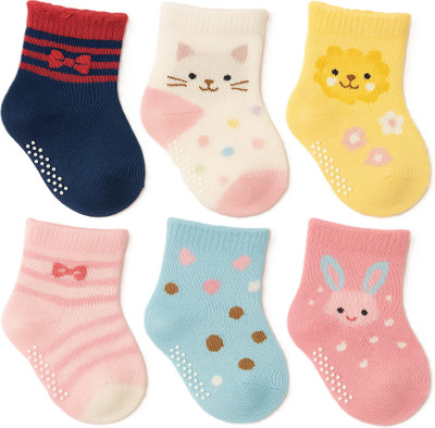 Cuteably Girls Striped Ankle Length(Pack of 6)