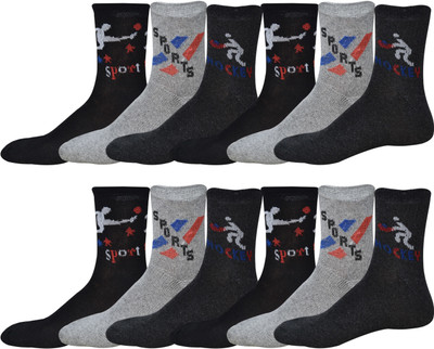 GARUN Men Perforations Ankle Length(Pack of 12)