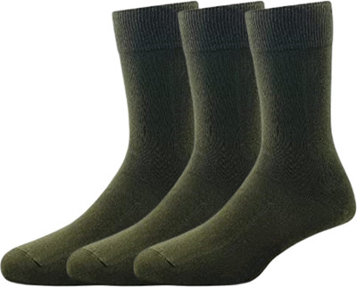 VAPINDIA Men Solid Calf Length, Mid-Calf/Crew(Pack of 3)