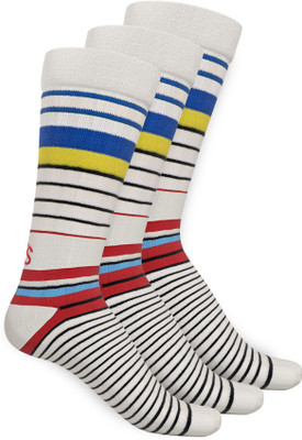 TalkingSox Men & Women Printed Calf Length(Pack of 3)