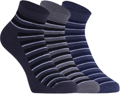 USOXO Men Striped Ankle Length(Pack of 3)