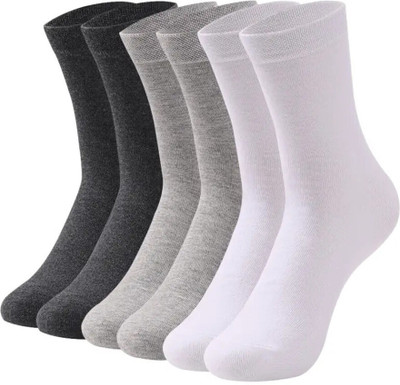 BASKESTHIP Men Self Design Mid-Calf/Crew(Pack of 3)