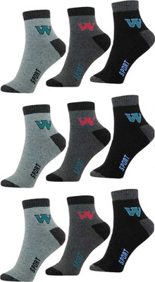 Akeet Trend Men Solid Ankle Length(Pack of 9)