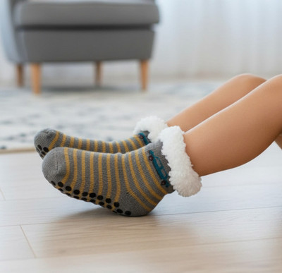 FASHIONIO Boys & Girls Striped Mid-Calf/Crew