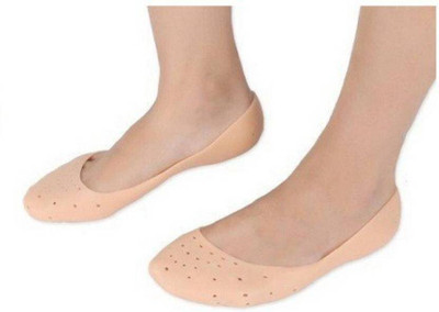CITYCART Socks Heel Protector Anti Crack Silicon Foot Protector Moisturizing Socks Heel Support(Beige)