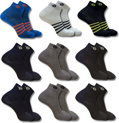 ecosync Unisex Solid Ankle Length(Pack of 9)