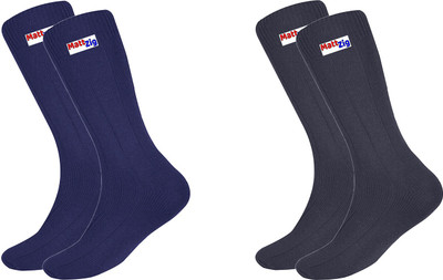MATTZIG Men Self Design Mid-Calf/Crew(Pack of 2)