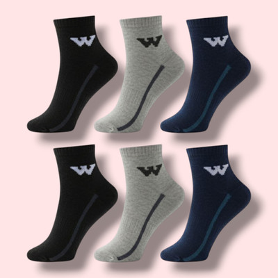 Naosucura Men Solid Ankle Length(Pack of 6)