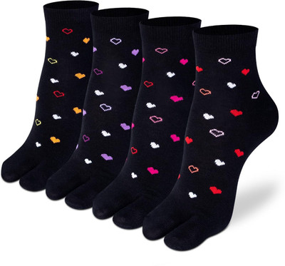 Supersox Women Printed Ankle Length(Pack of 4)