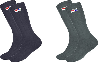 MATTZIG Men Self Design Mid-Calf/Crew(Pack of 2)