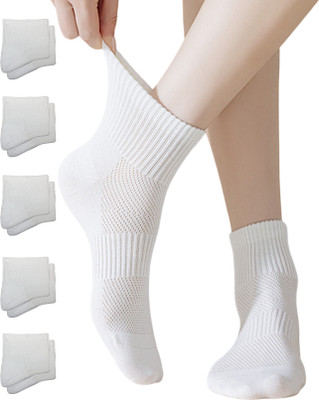Alphaloom Men & Women Solid Ankle Length(Pack of 5)