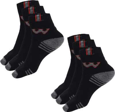 SIZE MATTERS Men & Women Solid, Self Design Ankle Length(Pack of 6)