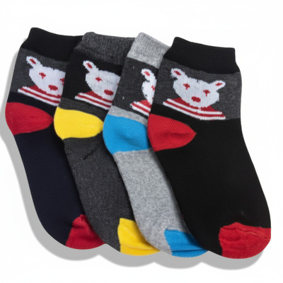 Naosucura Baby Boys & Baby Girls Printed Ankle Length(Pack of 4)