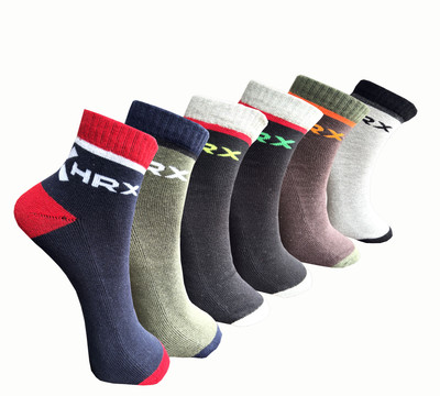 HRX by Hrithik Roshan Men & Women Solid Ankle Length(Pack of 6)