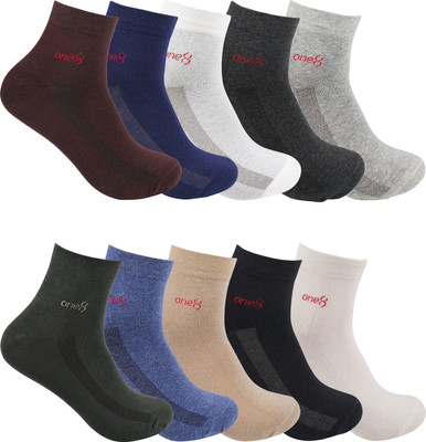 one8 Men Solid Ankle Length(Pack of 10)