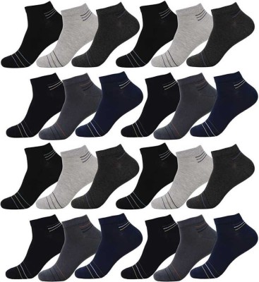 VAPINDIA Men Solid Ankle Length(Pack of 12)