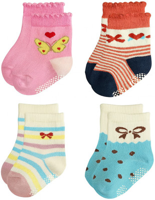 Cuteably Baby Girls Floral Print Ankle Length(Pack of 4)