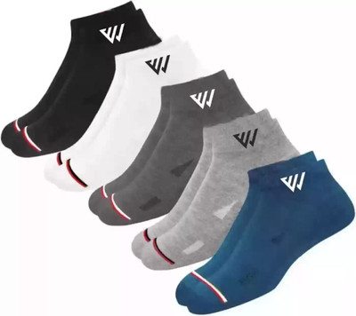 Men & Women Solid Ankle Length(Pack of 5)
