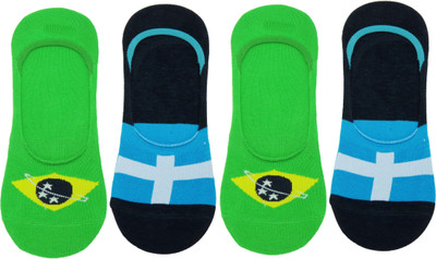 Neska Moda Men & Women Printed Peds/Footie/No-Show, Low Cut(Pack of 4)