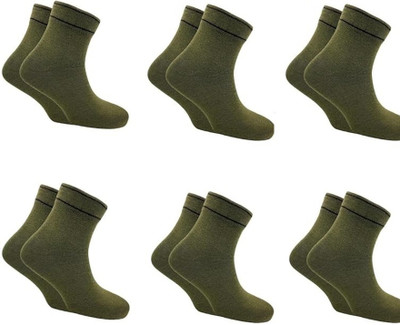 FATON Men Solid Ankle Length(Pack of 6)