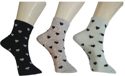 Fashiontoos Women Self Design Ankle Length(Pack of 3)