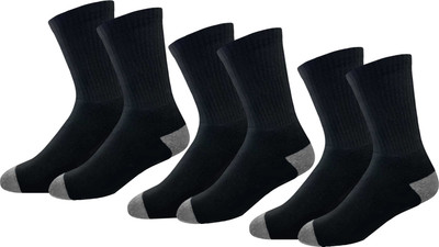 VAPINDIA Men Solid Mid-Calf/Crew(Pack of 3)