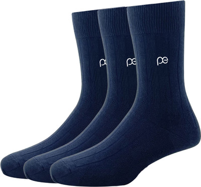 PETER ENGLAND Men Solid Mid-Calf/Crew(Pack of 3)