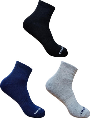 LABOLIA Men & Women Solid, Self Design Ankle Length, Mid-Calf/Crew(Pack of 3)