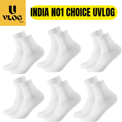 Uvlog Men & Women Solid Ankle Length(Pack of 6)