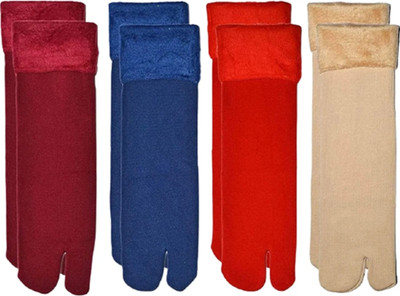 FINZER Unisex Solid Ankle Length(Pack of 4)