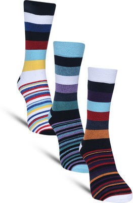 Dollar Men Striped Calf Length(Pack of 3)