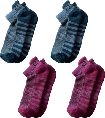 fourO Men & Women Striped Ankle Length(Pack of 4)