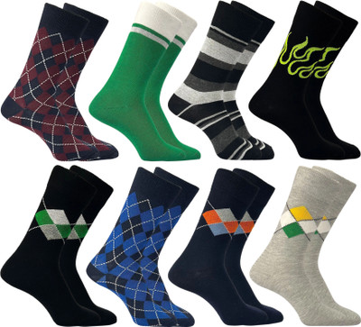 TRAZO Men Self Design Calf Length