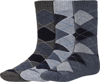 CREATURE Men Argyle Calf Length(Pack of 3)