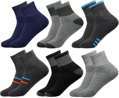 krijo Men Self Design Ankle Length(Pack of 6)