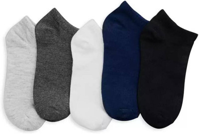 MERCEHIVE Men & Women Solid, Self Design Ankle Length, Calf Length, Over the Knee, Peds/Footie/No-Show(Pack of 5)