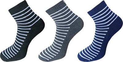 Shivansh Technology Unisex Printed, Woven Ankle Length, Calf Length, Knee High, Low Cut, Mid-Calf/Crew(Pack of 3)