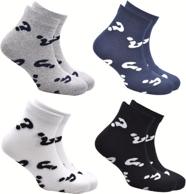 RANDRA Men & Women Printed Ankle Length(Pack of 4)