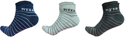 NYXA Men Striped Ankle Length(Pack of 3)