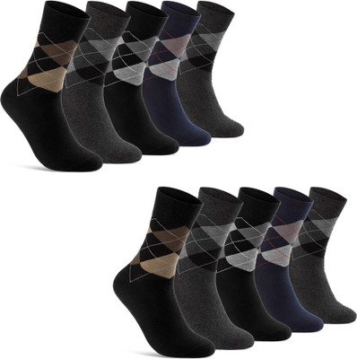 KALKA HOSIERY Men Printed Ankle Length(Pack of 10)