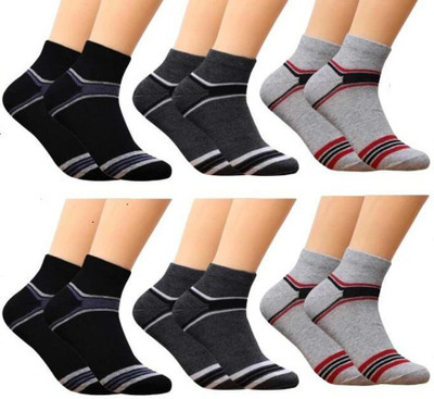 Akeeta Men Solid Ankle Length(Pack of 6)
