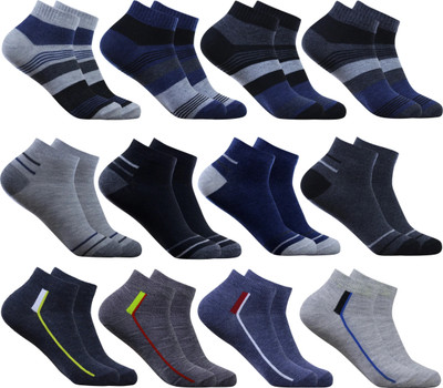 krijo Men Self Design Ankle Length(Pack of 12)