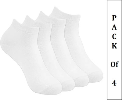 FATON Men Woven, Solid Ankle Length(Pack of 4)