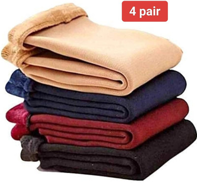 RNGNTC Women Solid, Woven Calf Length(Pack of 4)