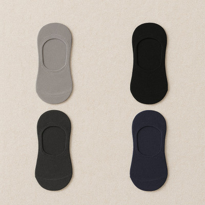 owilens Men Solid Peds/Footie/No-Show(Pack of 4)