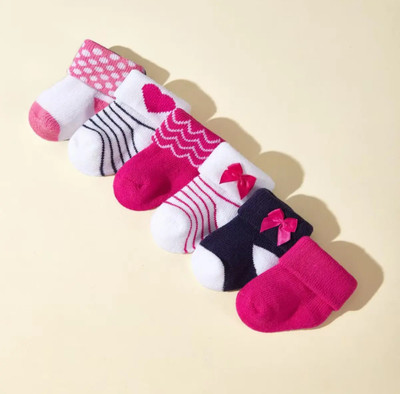 IBA ISBA COLLECTIONS Baby Boys & Baby Girls Self Design Calf Length(Pack of 6)