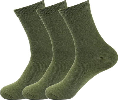SOCOLOCO Men & Women Solid Calf Length(Pack of 3)
