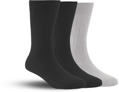 Footprints Men Solid, Striped Calf Length(Pack of 3)